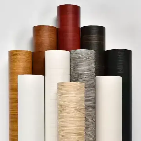 Gwasgwch y Press Wood Grain PVC Heat Shrink Film